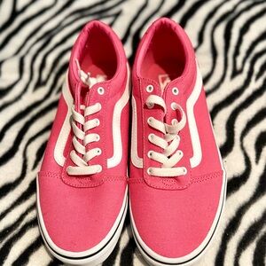 Vans Women's Bright Pink Canvas Sneakers